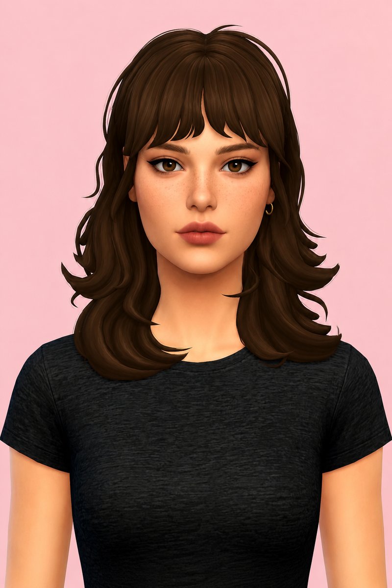 rin hair custom content (CC) for Sims 4 by okruee