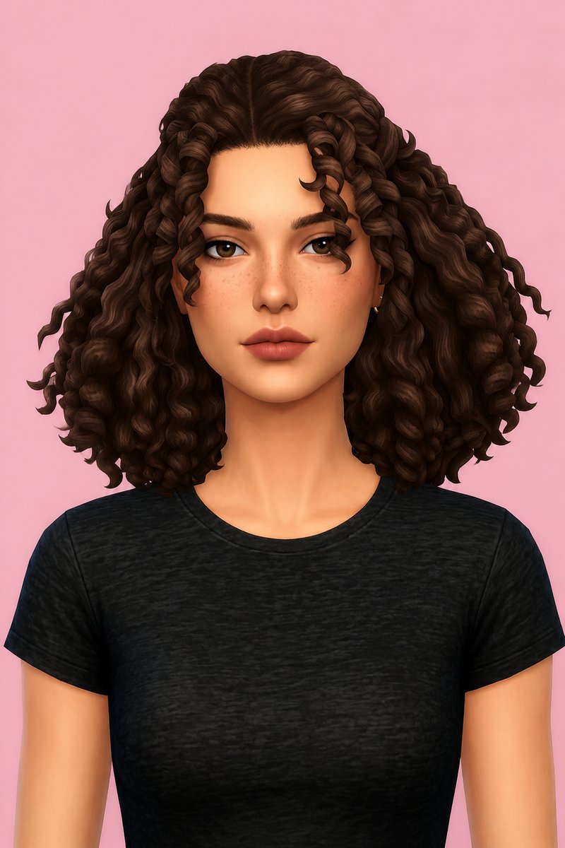 romy hair custom content (CC) for Sims 4 by okruee
