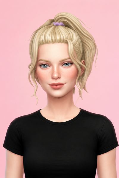 shiloh hair custom content (CC) for Sims 4 by okruee