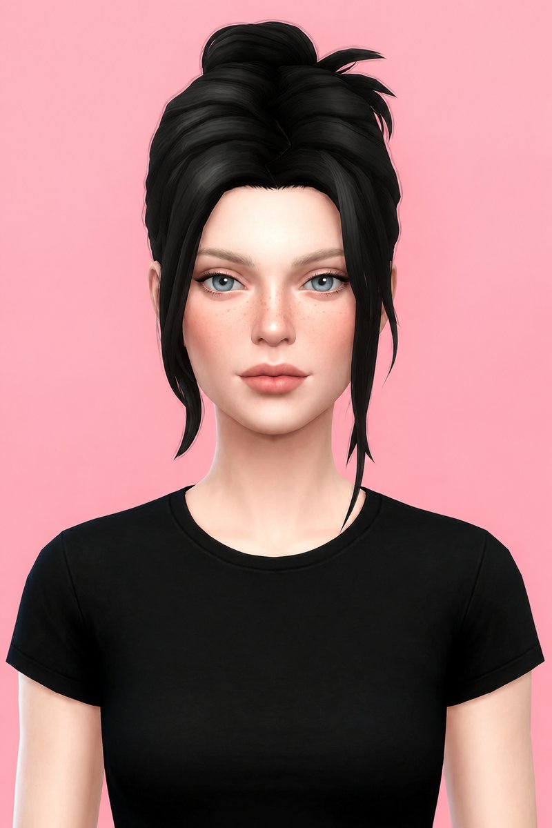 signy hair custom content (CC) for Sims 4 by okruee