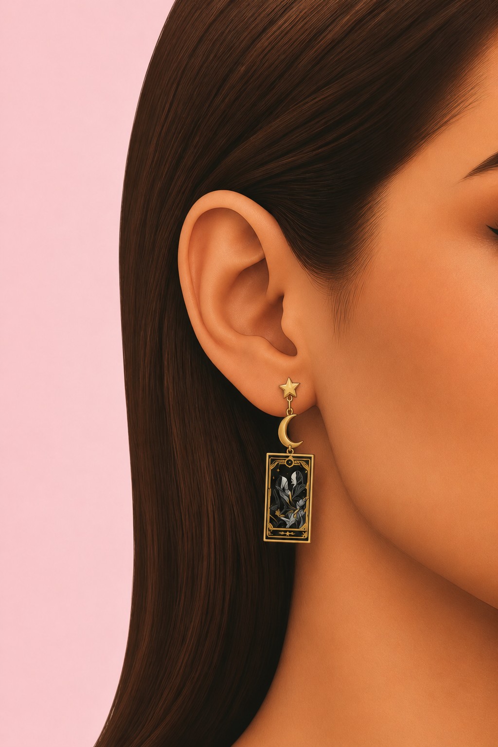 tarot earrings custom content (CC) for Sims 4 by okruee