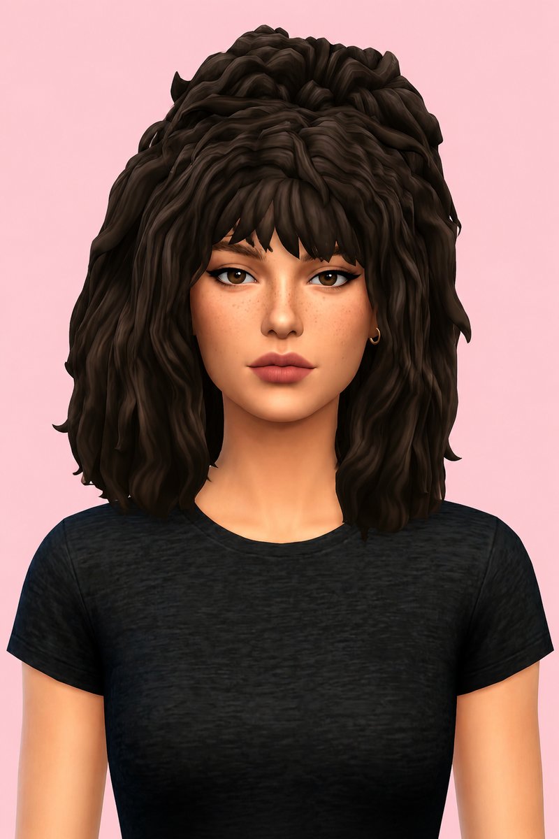 tina hair custom content (CC) for Sims 4 by okruee
