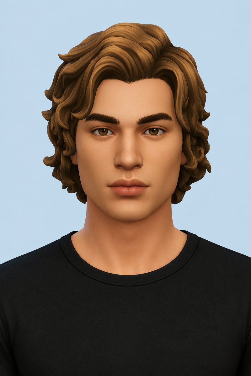 valen hair custom content (CC) for Sims 4 by okruee