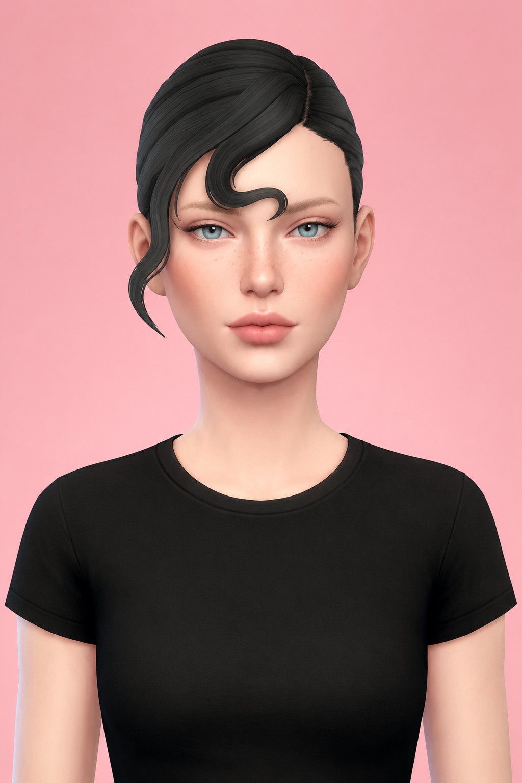 verona hair custom content (CC) for Sims 4 by okruee