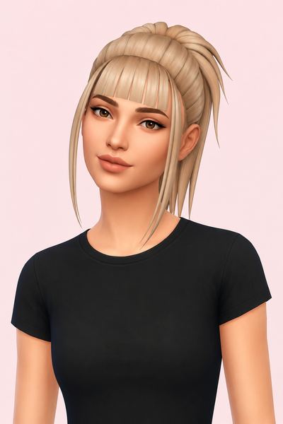 Fiorella Hair custom content (CC) for Sims 4 by clumsyalien
