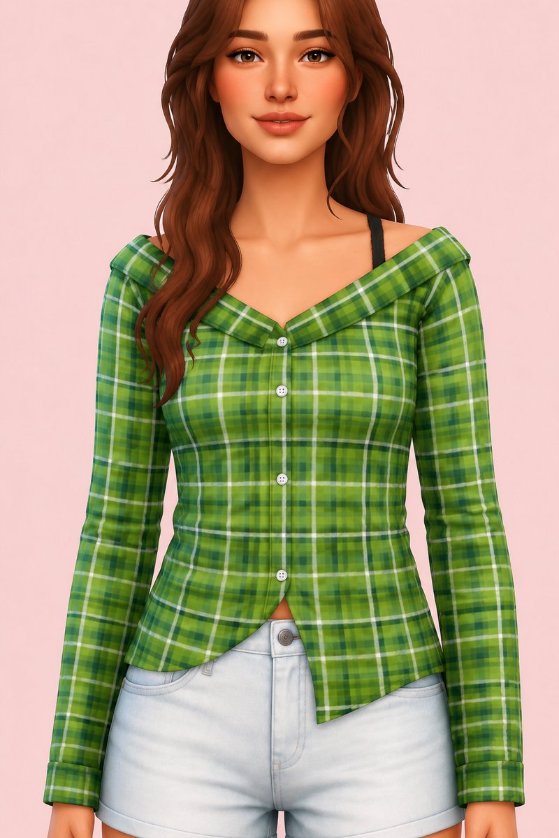 Briar Shirt custom content (CC) for Sims 4 by clumsyalien