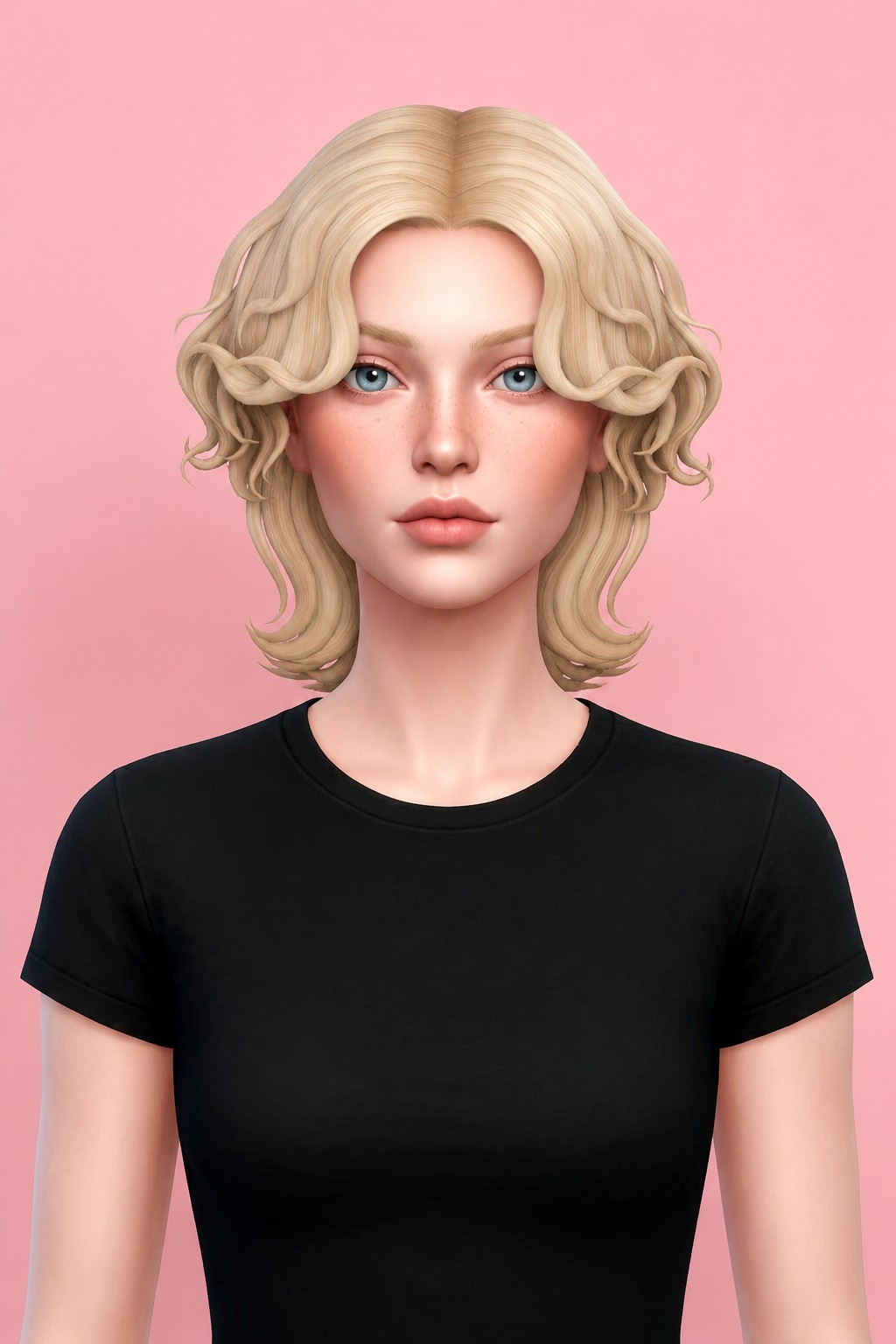 Ellison Hair custom content (CC) for Sims 4 by clumsyalien
