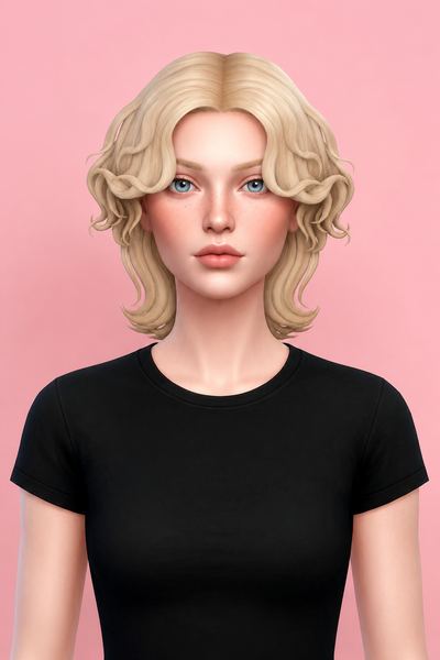 Ellison Hair custom content (CC) for Sims 4 by clumsyalien