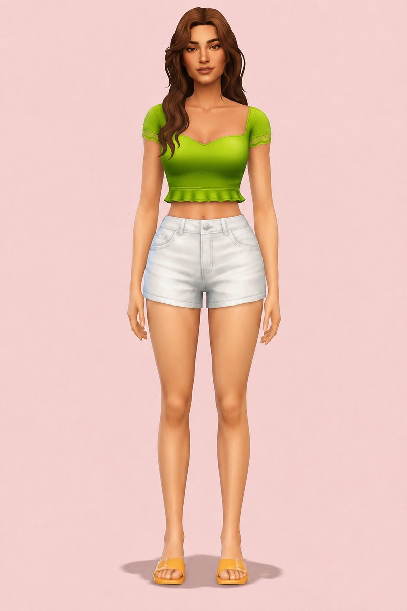Lainey Blouse custom content (CC) for Sims 4 by clumsyalien