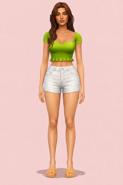 Lainey Blouse custom content (CC) for Sims 4 by clumsyalien