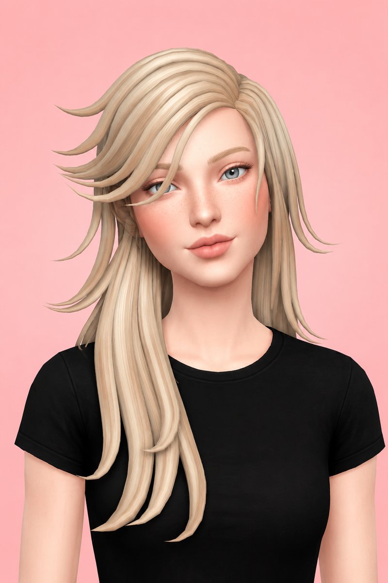 Maeleth Hair custom content (CC) for Sims 4 by clumsyalien