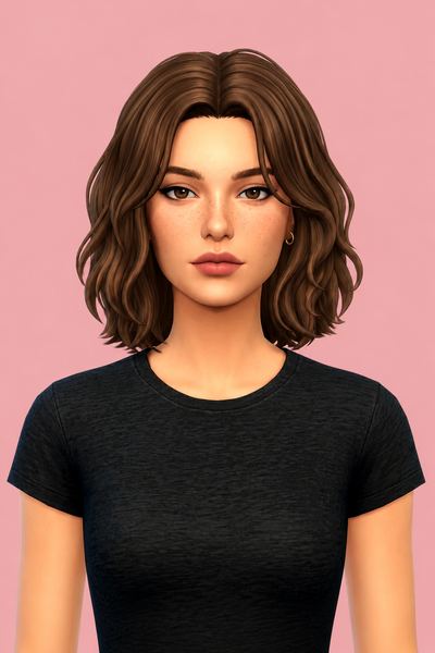Viviette Hair custom content (CC) for Sims 4 by clumsyalien