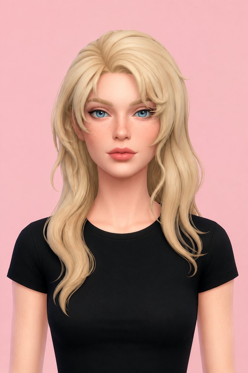 Annabella Hair custom content (CC) for Sims 4 by clumsyalien