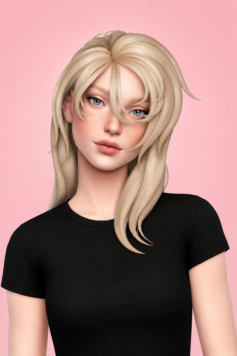 Elinora Hair custom content (CC) for Sims 4 by clumsyalien