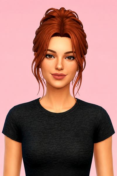 Gabrielle Hair custom content (CC) for Sims 4 by clumsyalien