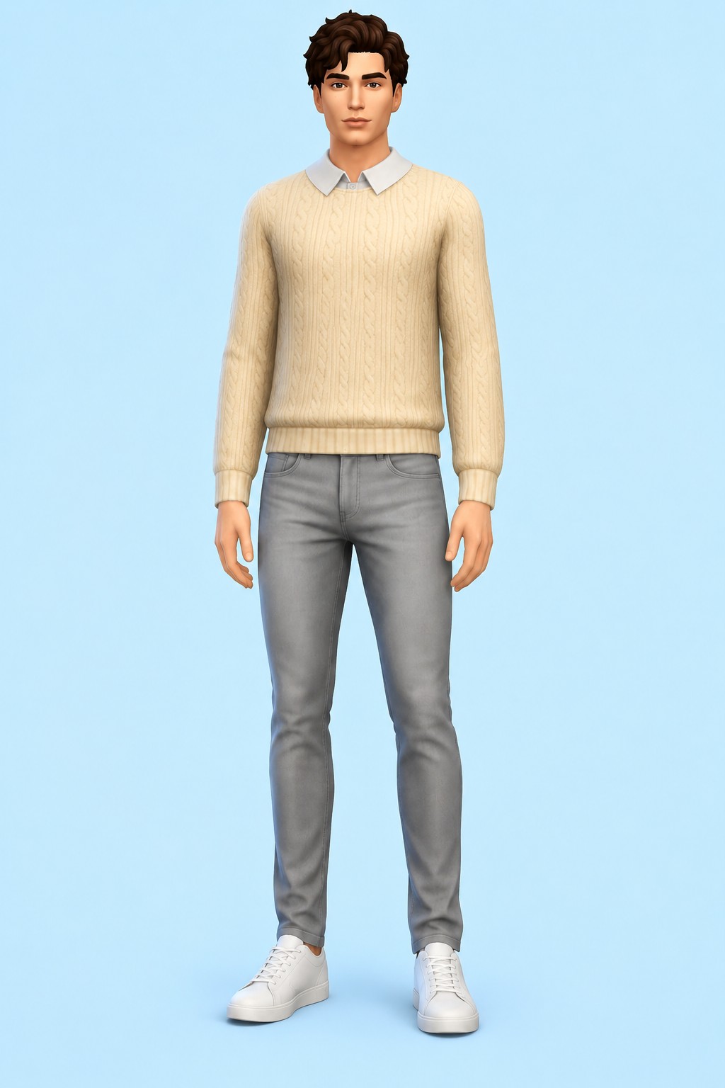 Mitch Sweater custom content (CC) for Sims 4 by clumsyalien