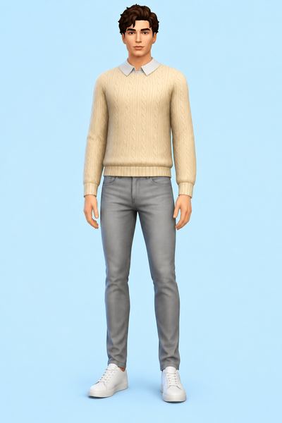 Mitch Sweater custom content (CC) for Sims 4 by clumsyalien