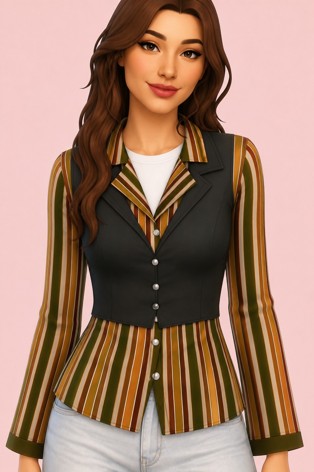 Caelum Blouse custom content (CC) for Sims 4 by clumsyalien