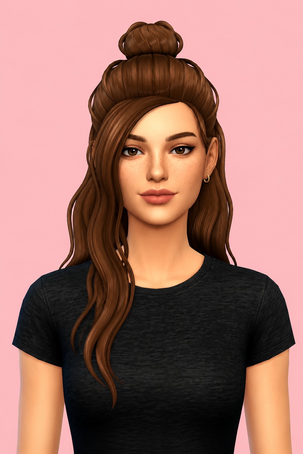 Penelope Hair custom content (CC) for Sims 4 by clumsyalien