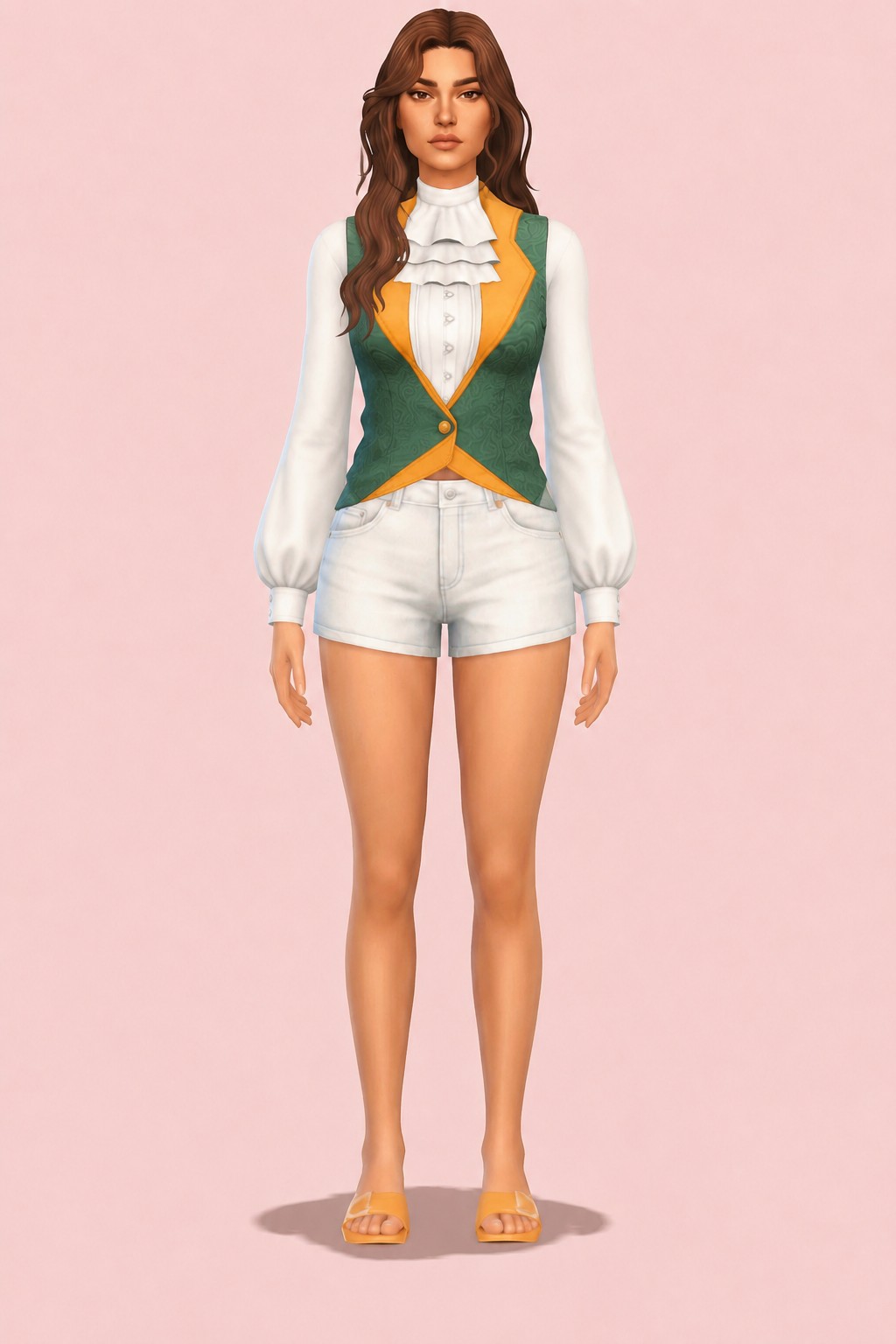 Claudia Blouse custom content (CC) for Sims 4 by clumsyalien
