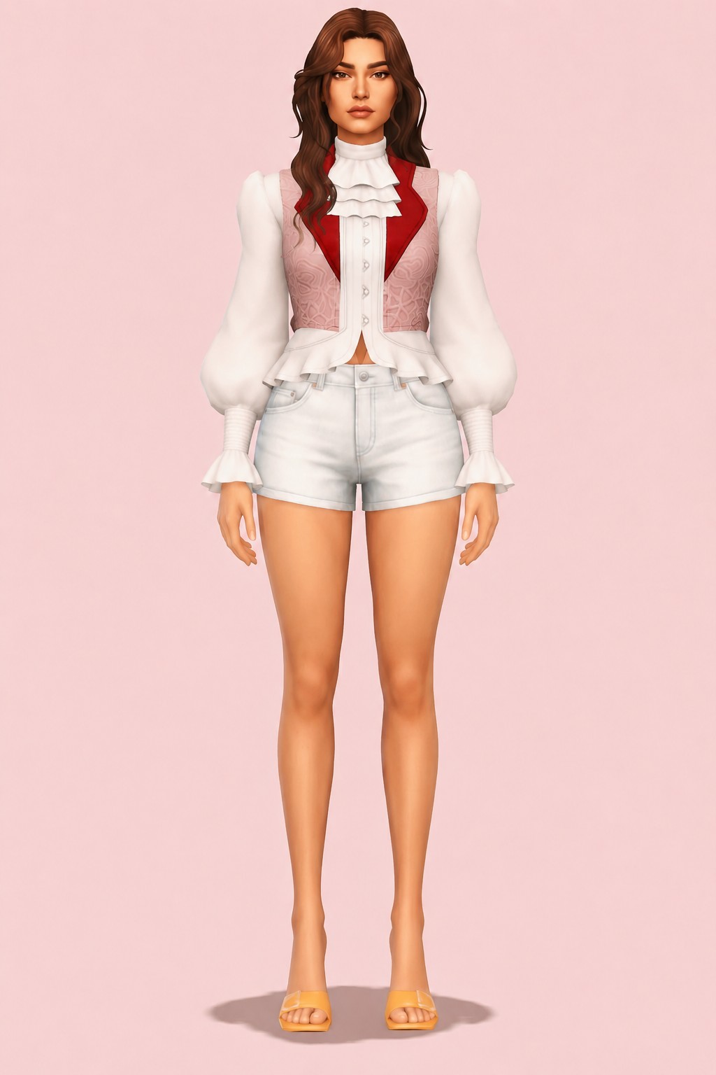 Millicent Blouse custom content (CC) for Sims 4 by clumsyalien