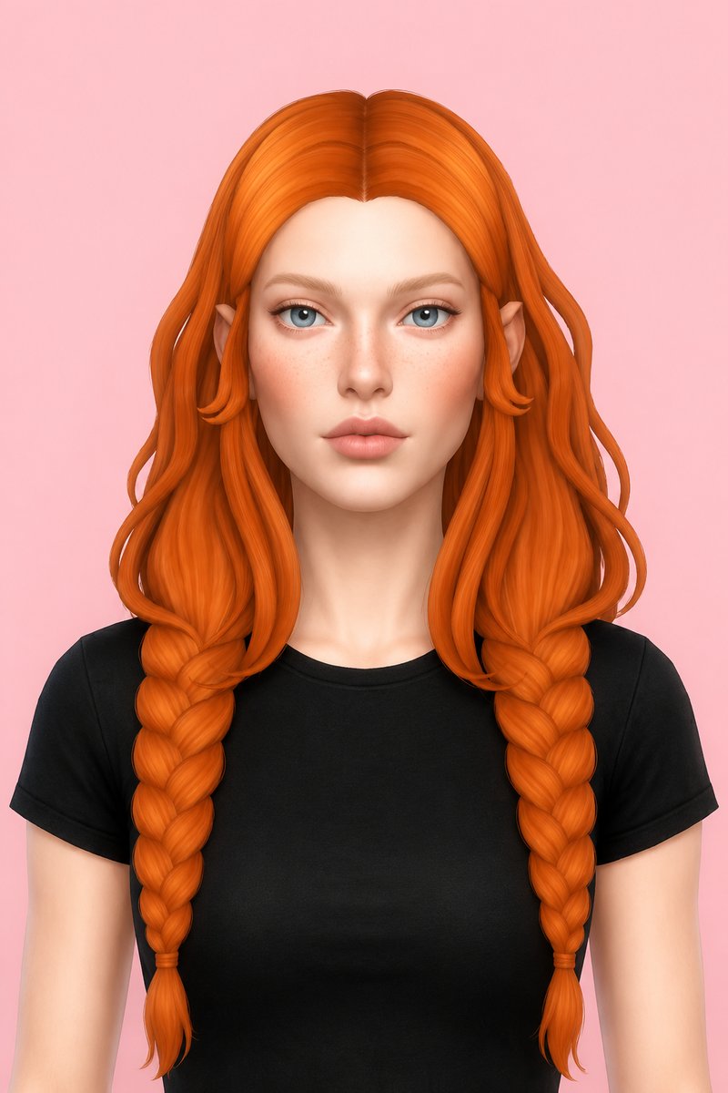 Gwyneth Hair custom content (CC) for Sims 4 by clumsyalien