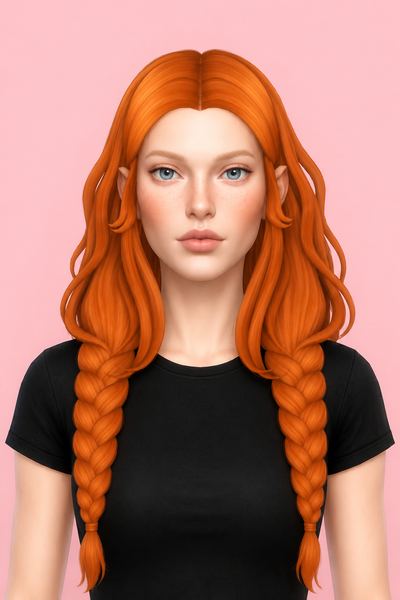 Gwyneth Hair custom content (CC) for Sims 4 by clumsyalien