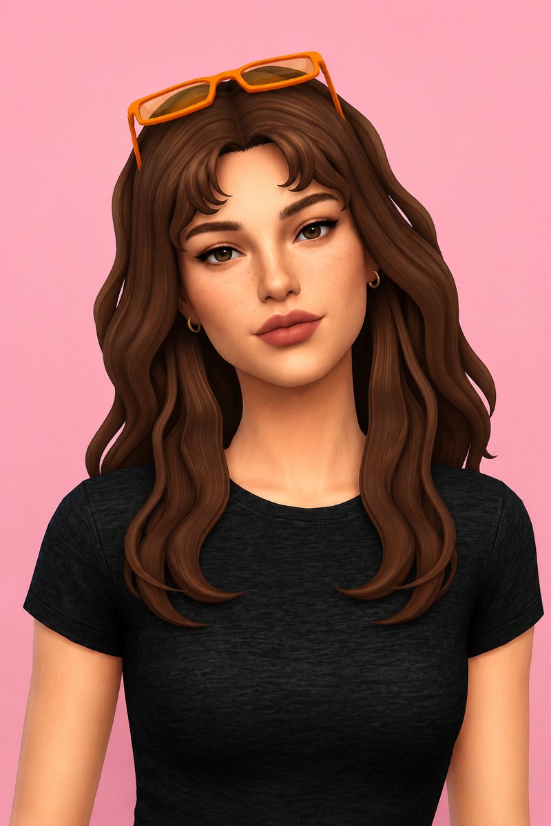 Mattea Hair custom content (CC) for Sims 4 by clumsyalien