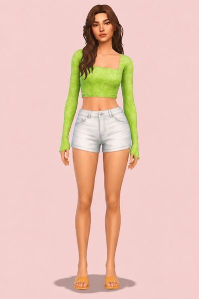 Nicole Cardigan custom content (CC) for Sims 4 by clumsyalien