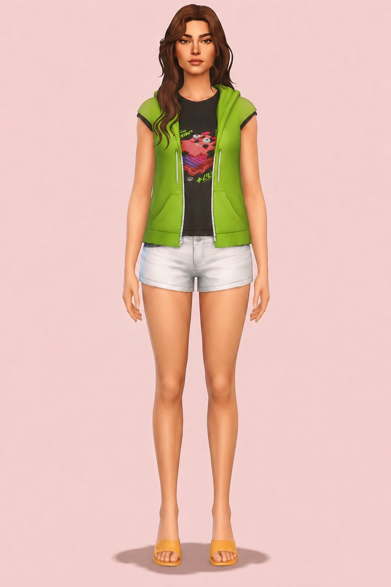Dakota Hoodie custom content (CC) for Sims 4 by clumsyalien
