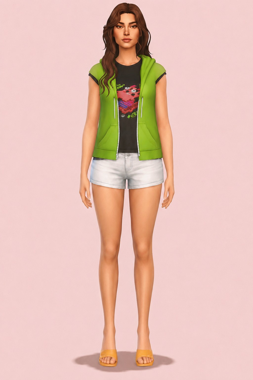 Dakota Hoodie custom content (CC) for Sims 4 by clumsyalien