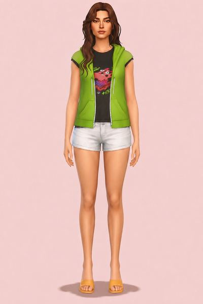 Dakota Hoodie custom content (CC) for Sims 4 by clumsyalien
