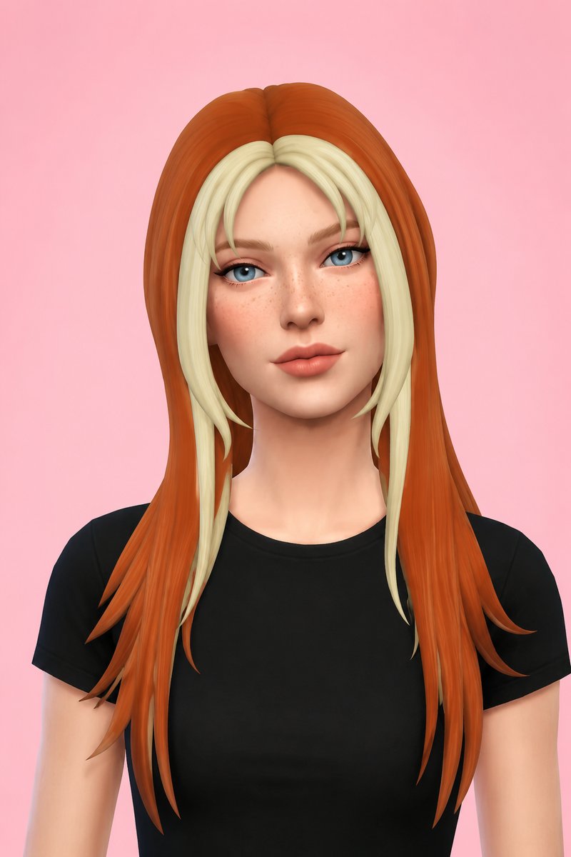 Emma Hair custom content (CC) for Sims 4 by clumsyalien