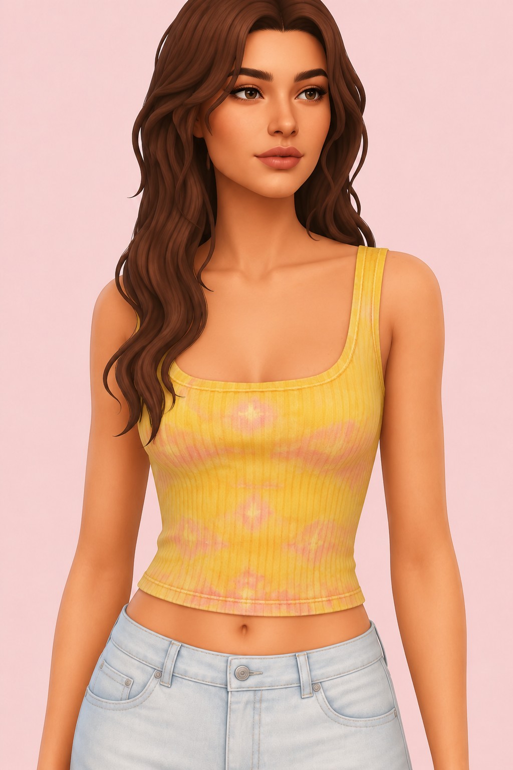 Flynn Top custom content (CC) for Sims 4 by clumsyalien