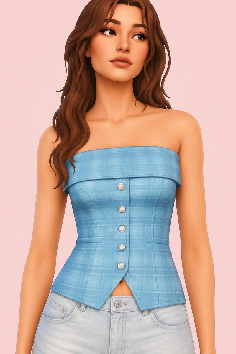 Felicity Top custom content (CC) for Sims 4 by clumsyalien