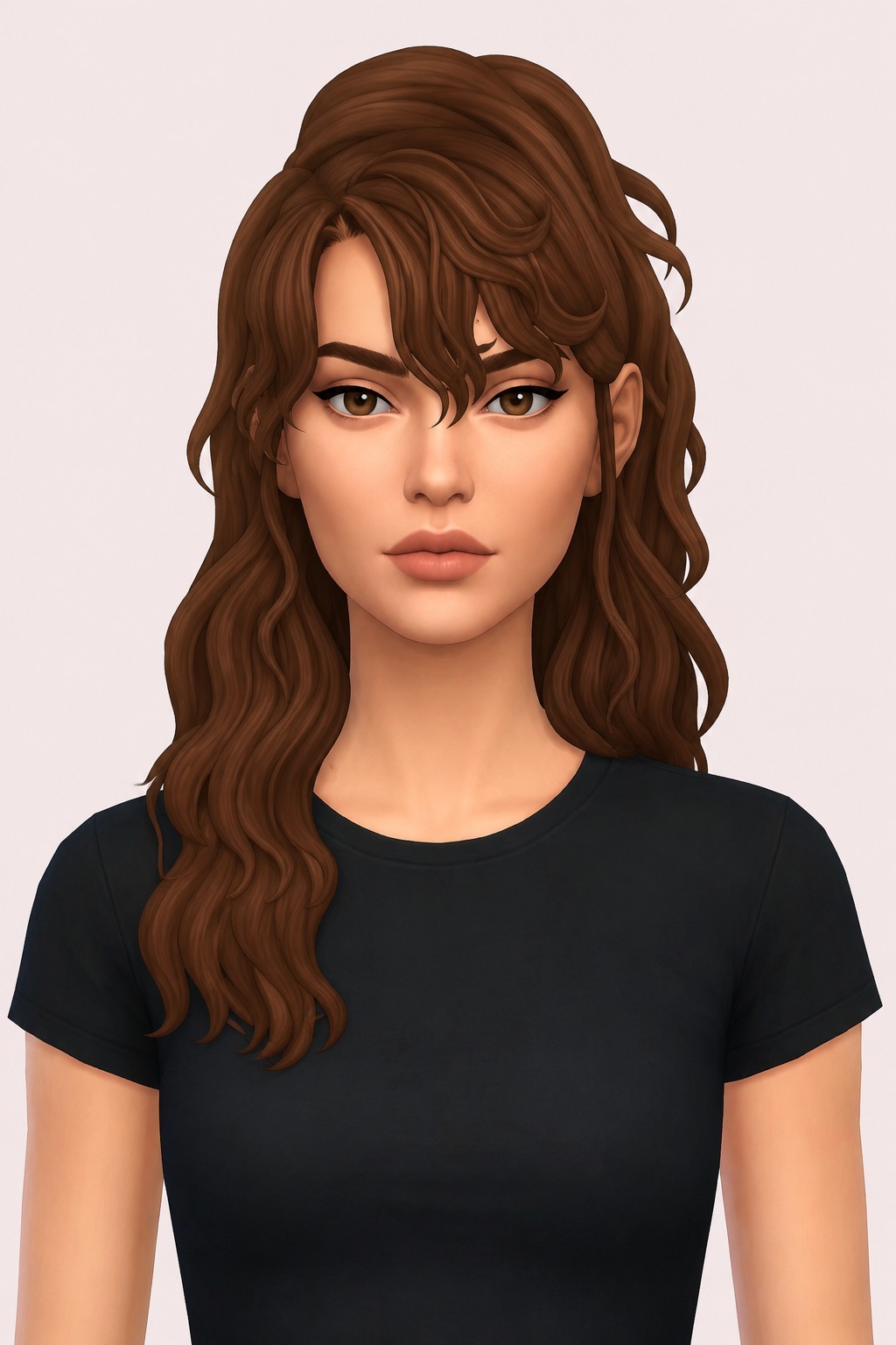Camille Hair custom content (CC) for Sims 4 by clumsyalien