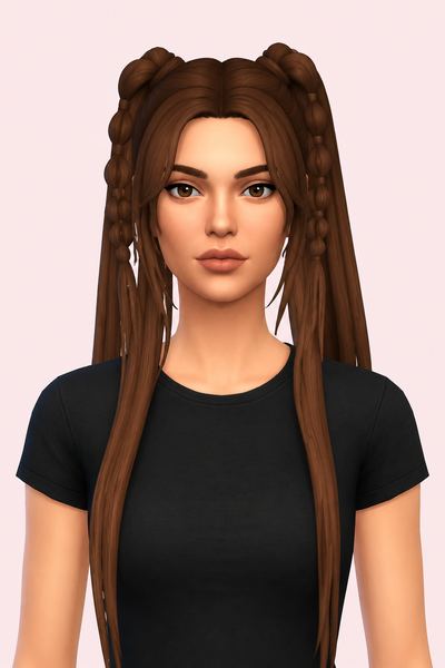 Charlotte Hair custom content (CC) for Sims 4 by clumsyalien