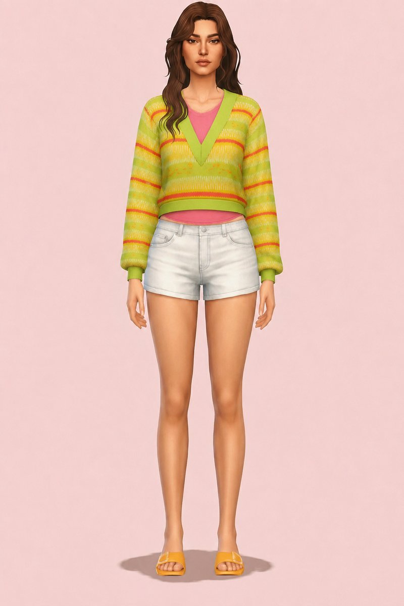 Hayley Sweater custom content (CC) for Sims 4 by clumsyalien
