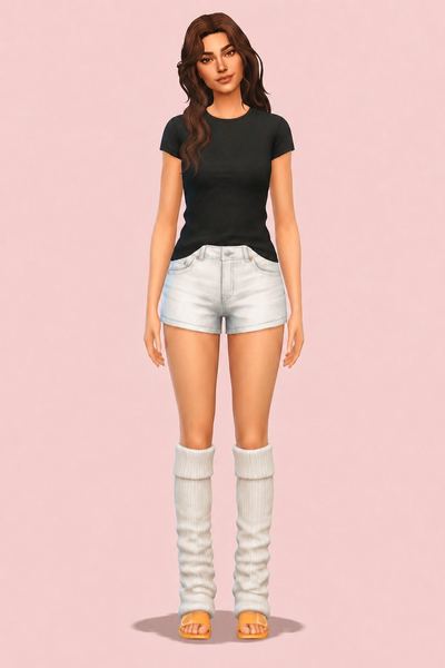 Charlotte Leg Warmers custom content (CC) for Sims 4 by clumsyalien
