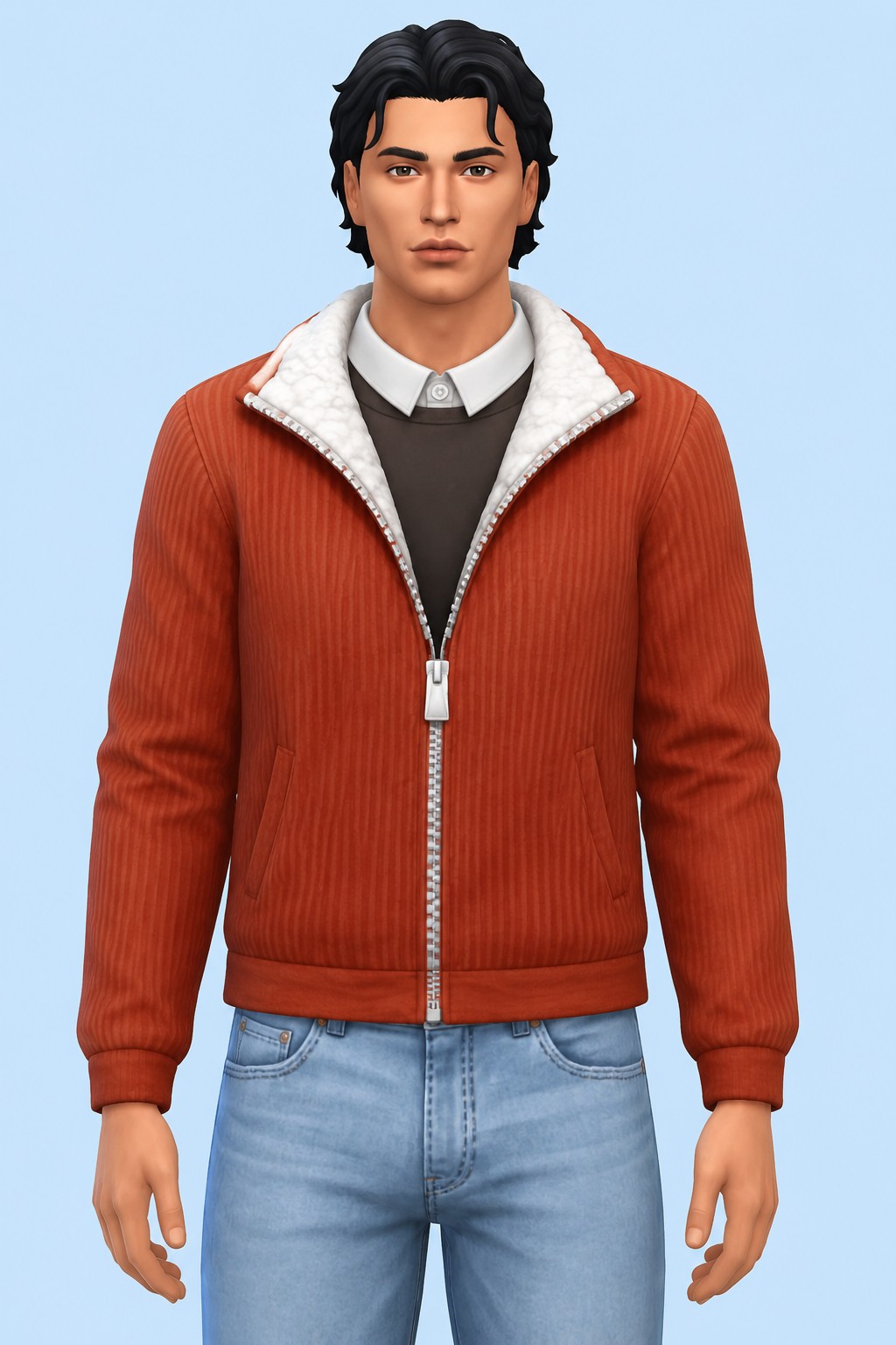 Frederic Jacket custom content (CC) for Sims 4 by clumsyalien
