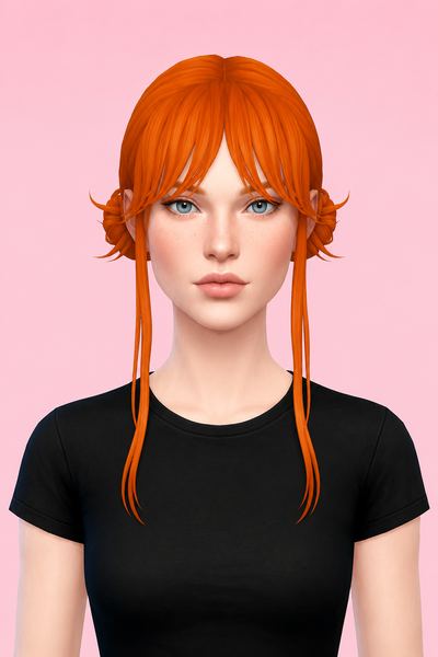 Brielle Hair custom content (CC) for Sims 4 by clumsyalien