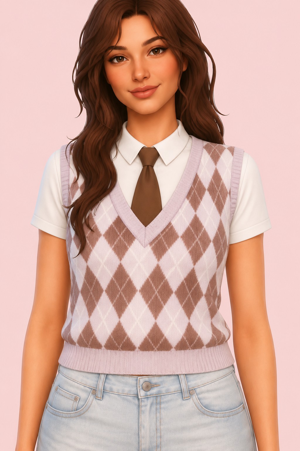 Colette Vest custom content (CC) for Sims 4 by clumsyalien