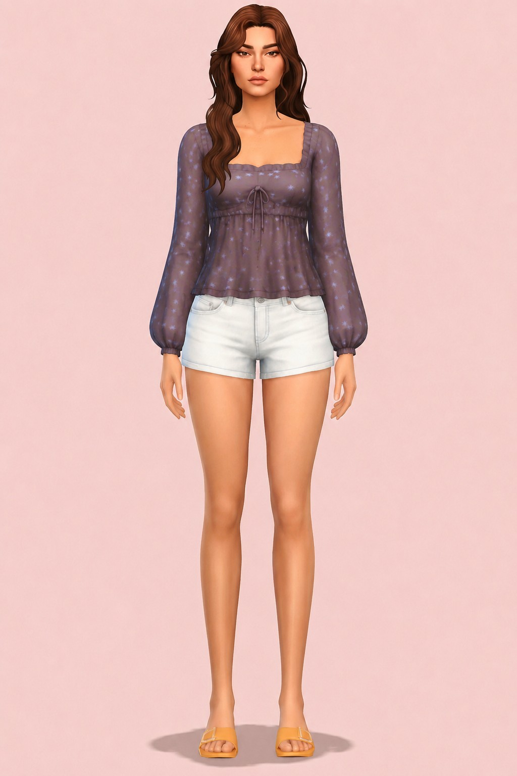 Elodie Blouse custom content (CC) for Sims 4 by clumsyalien