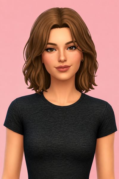 Helga Hair custom content (CC) for Sims 4 by clumsyalien