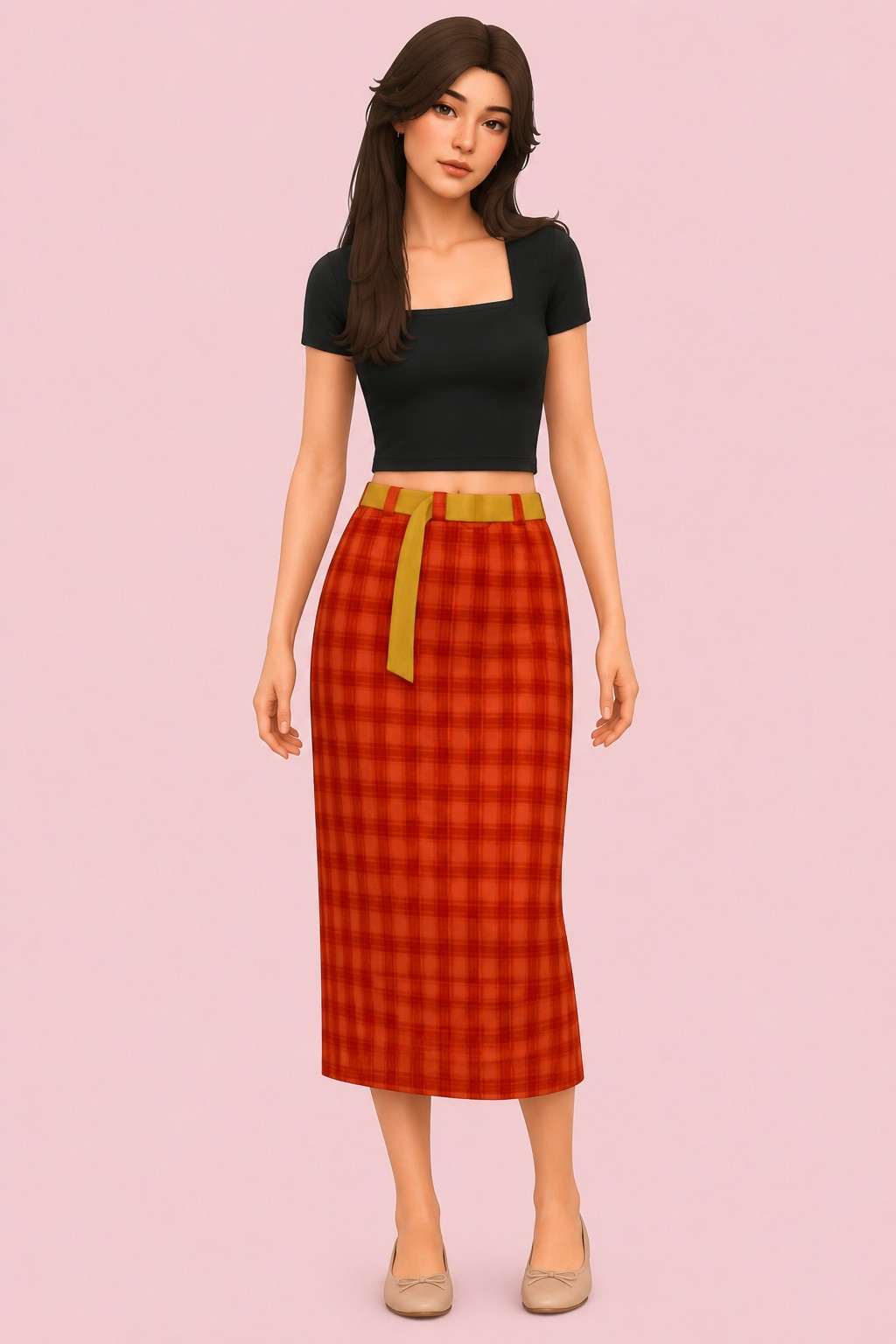 Frankie Skirt custom content (CC) for Sims 4 by clumsyalien