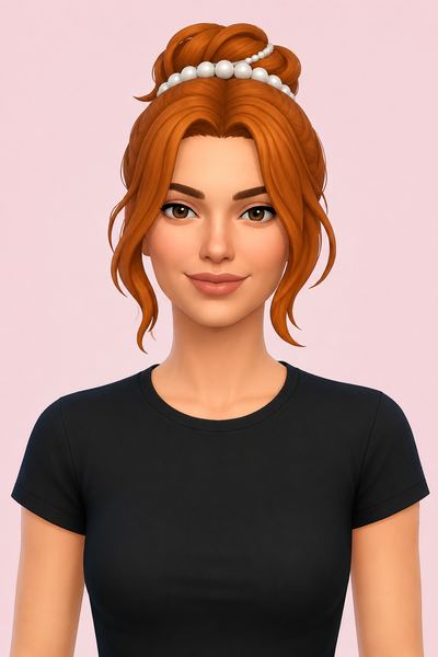 Pearl Hair custom content (CC) for Sims 4 by clumsyalien