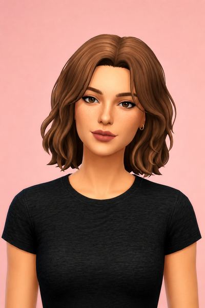 Shelly Hair custom content (CC) for Sims 4 by clumsyalien