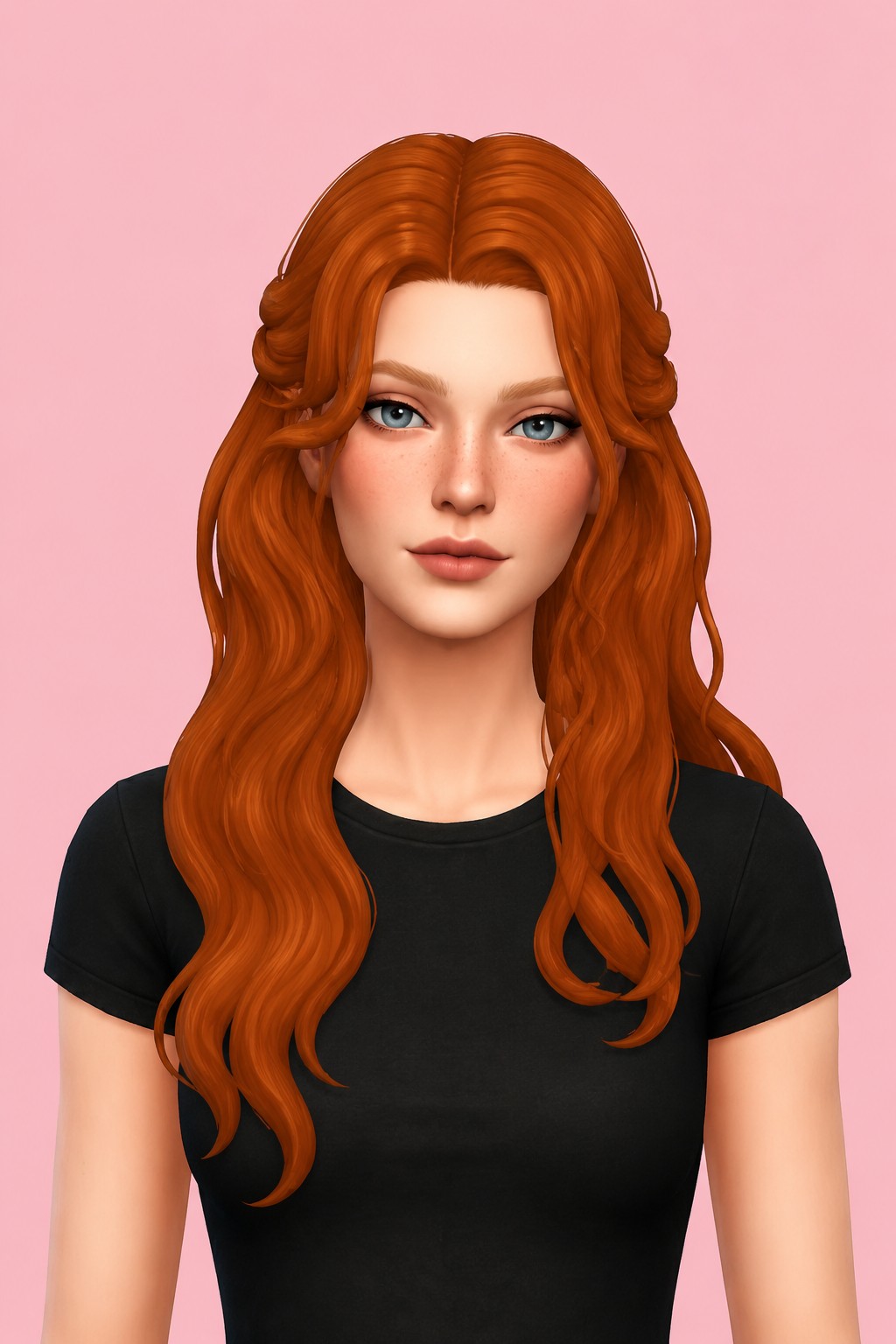 Amberlee Hair custom content (CC) for Sims 4 by clumsyalien