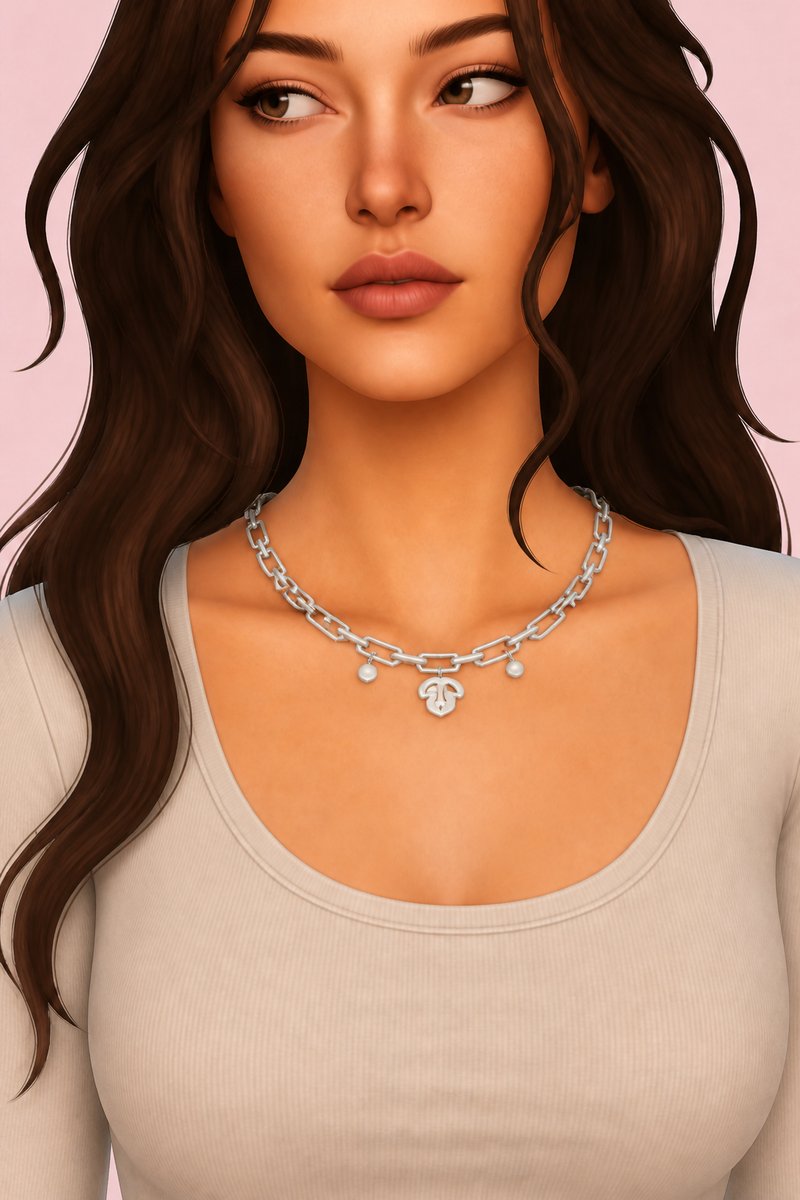 Emily Necklace custom content (CC) for Sims 4 by clumsyalien