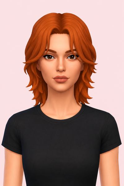 Marlene Hair custom content (CC) for Sims 4 by clumsyalien